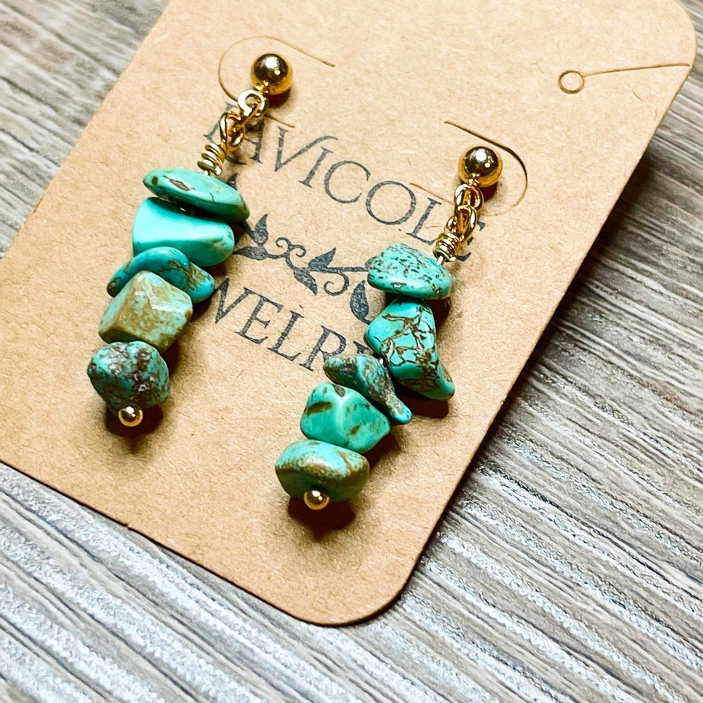 Howlite  Turquoise Earrings